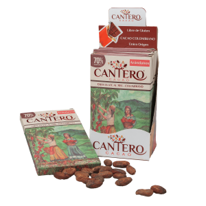 Barra de cacao al 70% con arándanos